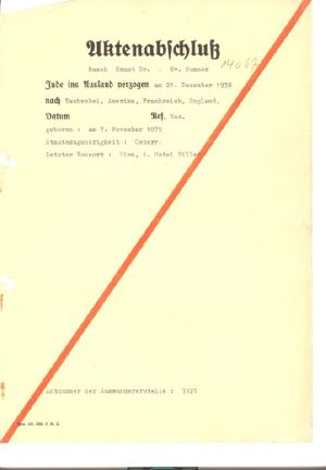 Altemabscjöiss des Faöös Dr Ernst Baschs